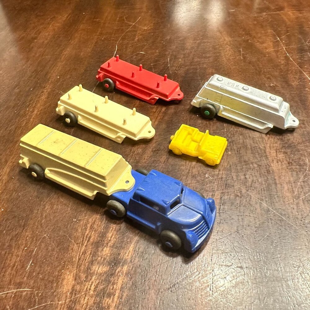 Vintage Plastic LIDO USA Toy Truck & Trailers Model Lot